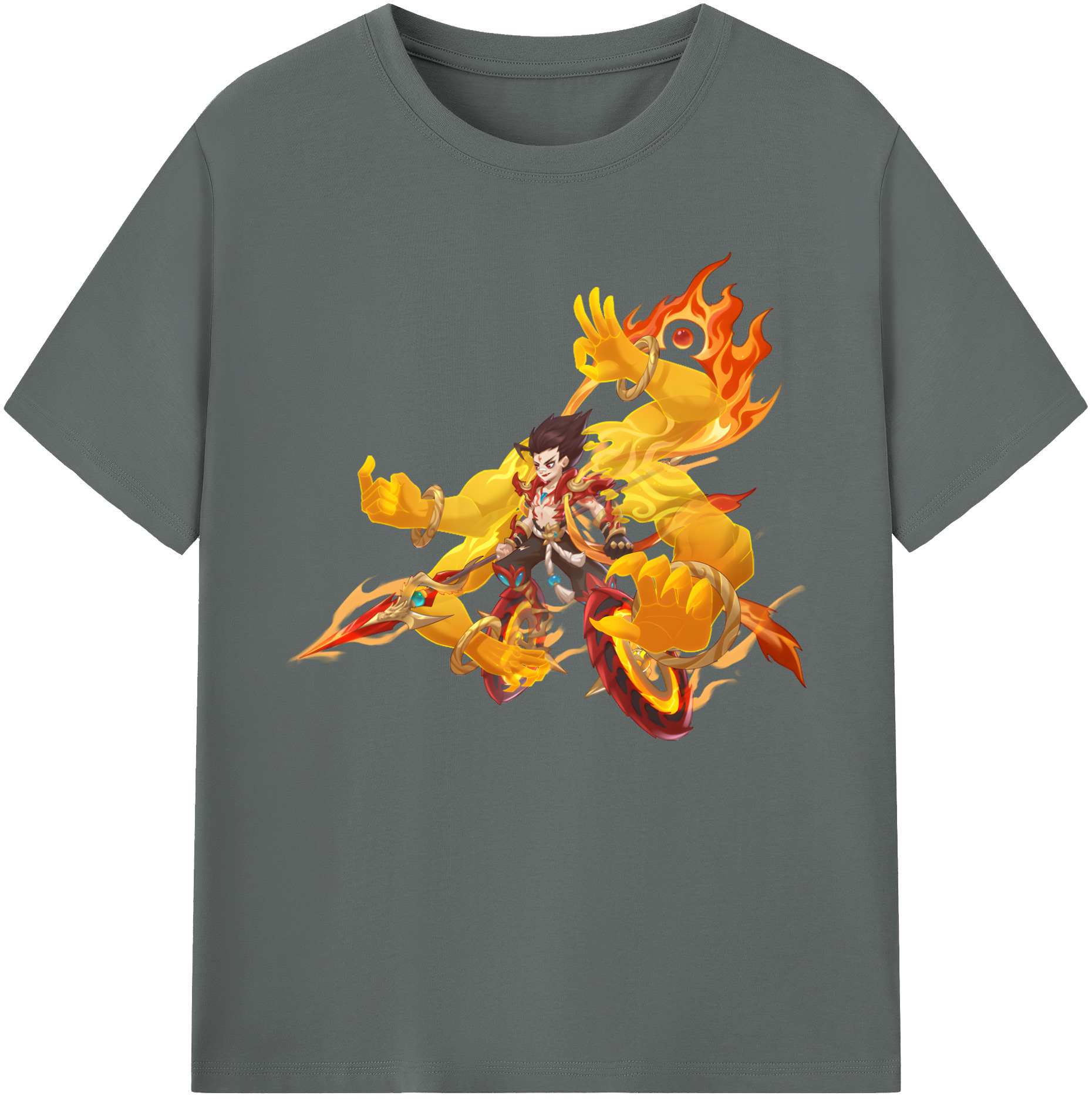 （画像用） Ne Zha 2 ナタ 魔童の大暴れ 綿100％ メンズ半袖Tシャツ｜肌触りやわらか＆通気性